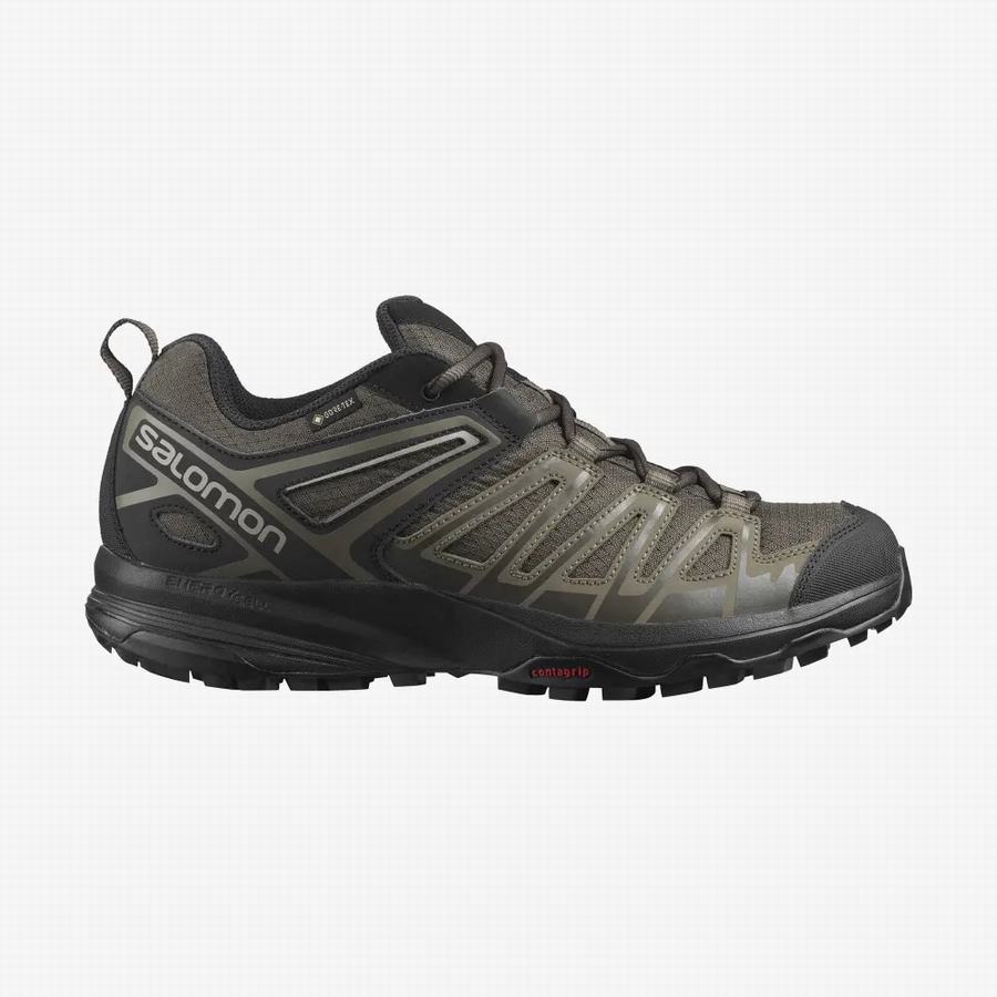 Salomon X Crest Gore-tex Trekové Boty Pánské Olivy Zelené [ZSM5248YI]